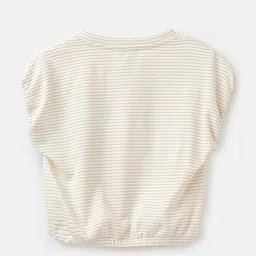 United Colors of Benetton Striped Extended Sleeves Cotton Top image 2