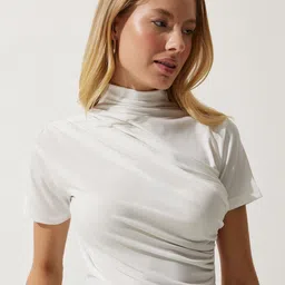 Happiness istanbul High Neck Solid Top image 2