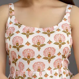 SHOOLIN Shoulder Straps Sleeveless Printed Cotton Top image 2