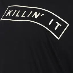 Campus Sutra Women Black Printed Pure Cotton Top image 5