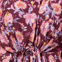 Hive91 Floral Printed Kimono Sleeves Kaftan Top image 2
