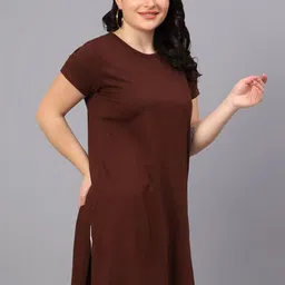 Fleximaa Cotton Round Neck Longline Top image 3