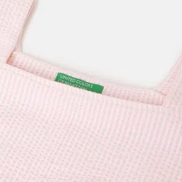 United Colors of Benetton Checked Flutter Sleeve Top image 3