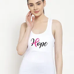 Friskers Women Pack Of 2 Black & White Print Cotton Tank Tops image 3