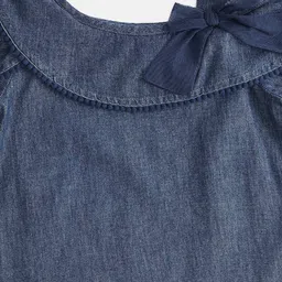Pantaloons Junior Girls Blue Pure Cotton Top image 3