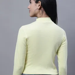 FBAR Pack Of 2 High Neck Ribbed Cotton Fitted Crop Tops image 5