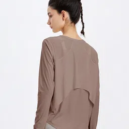 JC Collection Grey Solid Styled Back Top image 3