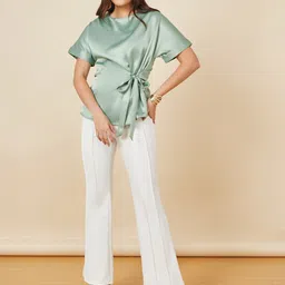 Styli Green Extended Sleeves Top image 4