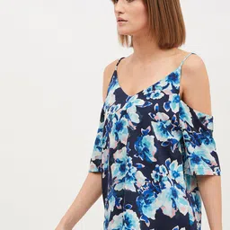 Harpa Women Navy Blue Printed Top image 4