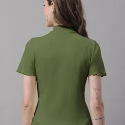 FBAR High Neck Fitted Cotton Top image 4