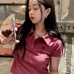 LULU & SKY Cropped Shirt Style Top image 4