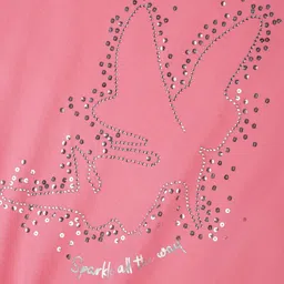 Gini and Jony Girls Self Design Round Neck Cotton Crop Top image 4