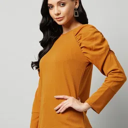 Marie Claire Mustard Yellow Solid Top image 4