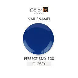 Color Fx Set Of 2 Perfect Stay Nail Enamel 9ml Each - Blue 130  & Top Coat 151 image 5