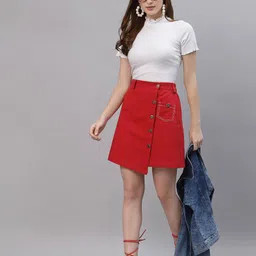 Friskers Pack Of 2 White Solid Cotton Fitted Tops image 5