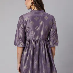 Jaipur Kurti Ethnic Motifs Printed Mandarin Collar Tunic image 5