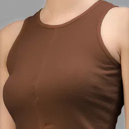 Friskers Pack Of 2 Round Neck Sleeveless Cotton Crop Top image 5