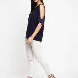 Mayra Cold Shoulder Round Neck Top image 5