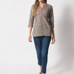 Mishpra Ethnic Printed Cotton Tunic image 3