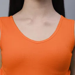 FBAR Pack Of 2 Scoop Neck Sleeveless Ribbed Cotton Crop Tops image 2