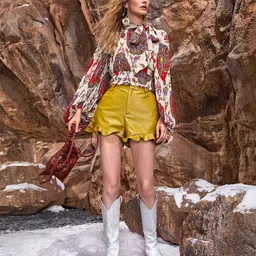 Stylecast X Slyck Ethnic Motifs Printed Regular Top image 5