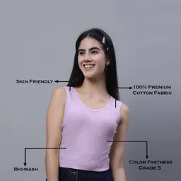 FBAR Pack Of 2 Scoop-Neck Sleeveless Ribbed Cotton Crop Tops image 3