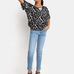 V-Mart Girls Abstract Printed Cotton Top image 3