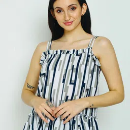 FLAMBOYANT Geometric Print Top image 1