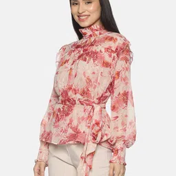 ISU Floral Print Chiffon Top image 3