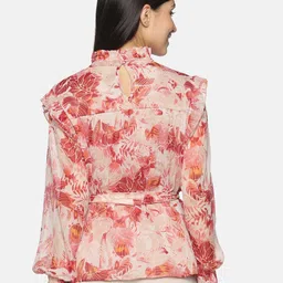 ISU Floral Print Chiffon Top image 4