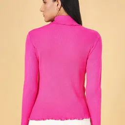 Honey by Pantaloons Self Design Turtle Neck Regular Top image 4