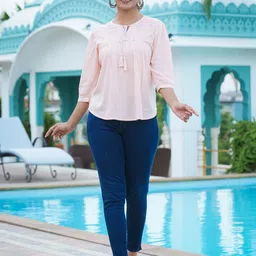 YASH GALLERY Ethnic Motifs Embroidered Sequinned Regular Top image 5