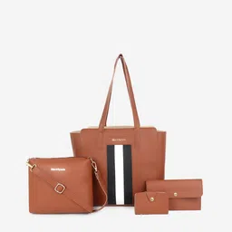 Black Spade Women Set of 4 Tan Brown Hand Bags image 1