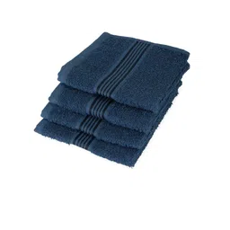 kopa BIANCA Blue & Brown Set of 12 Solid 380 GSM Cotton Face Towels image 4