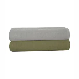 Mulberry Living Olive Green & Grey 2 Cotton 450 GSM Bath Towel-picture-26