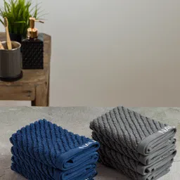 Nautica Set Of 8 Solid 600 GSM Pure Cotton Face Towels-picture-10