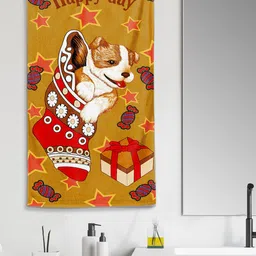 YK Kids Kids HappyDay Cartoon Printed Medium Cotton Bath Towel in 300 GSM-image-89