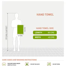 DDecor Unisex Set Of 2 Yellow Solid 450 GSM Live Beautiful Hand Towels image 3