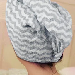 Black gold Zig Zag Design 400 GSM Pure Cotton Hair Draper-picture-18