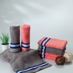 Nautica Set Of 8 Striped 500 GSM Pure Cotton Face Towels-image-86