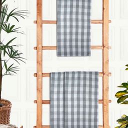 Athom Living Grey & White 3 Pieces Printed Cotton 210 GSM Bath Towel-picture-25