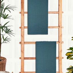 Athom Living Blue & White 2 Pieces Printed Cotton 210 GSM Bath Towels-picture-31