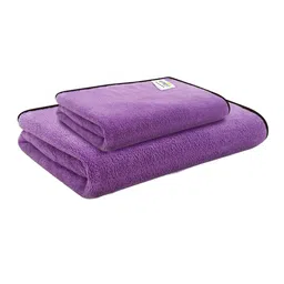 Softspun Microfiber Purple 2 Pieces 280 GSM Microfiber Super Soft Towel Set-image-33