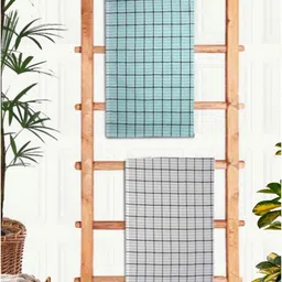 Athom Living Grey & Green 2Pieces Printed Cotton 210 GSM Bath Towels-image-47