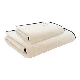 Softspun Microfiber White 2 Pieces 280 GSM Super Soft Towel Set-image-96