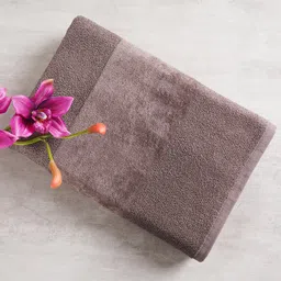 Pure Home and Living Brown Solid Pure Cotton 600 GSM Bath Towels-picture-37