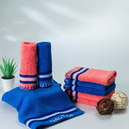 Nautica Set Of 8 Solid 500 GSM Pure Cotton Face Towels-picture-40