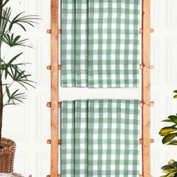 Athom Living Green & White 6 Pieces Printed Cotton 210 GSM Bath Towel-picture-43