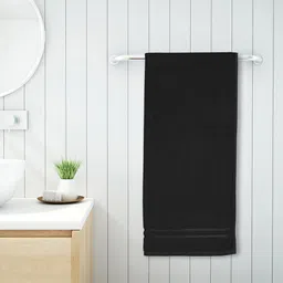 Welspun Black Solid 380 GSM Cotton Quick Dry Bath Towel-picture-31