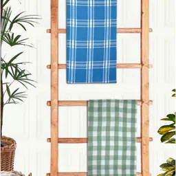Athom Living Blue & Green 2Pieces Printed Cotton 210 GSM Bath Towels-picture-27